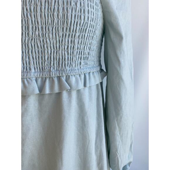 NWT 7 For All Mankind Linen Cotton midi dress L - Picture 4 of 10